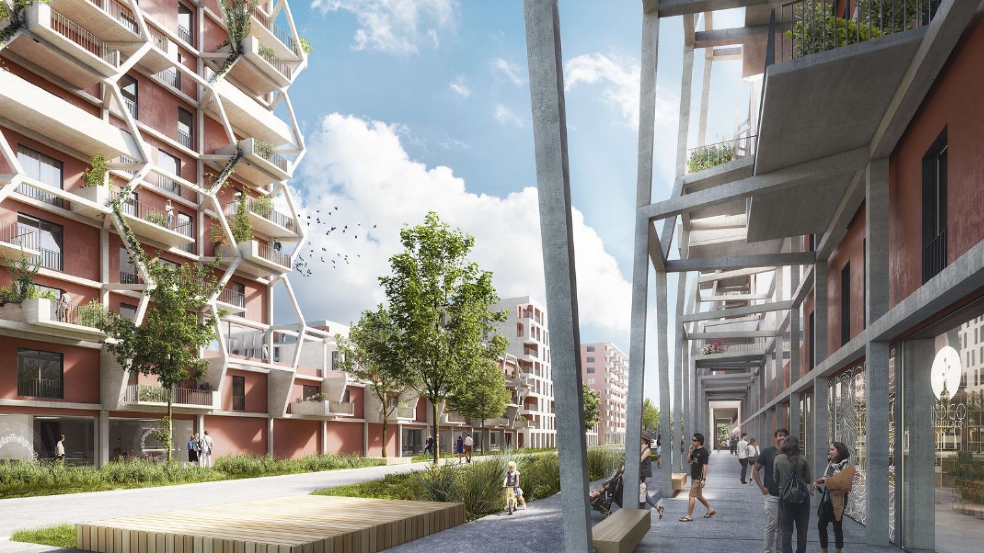 Rendering Wohnprojekt "FELDen am Badeteich"
