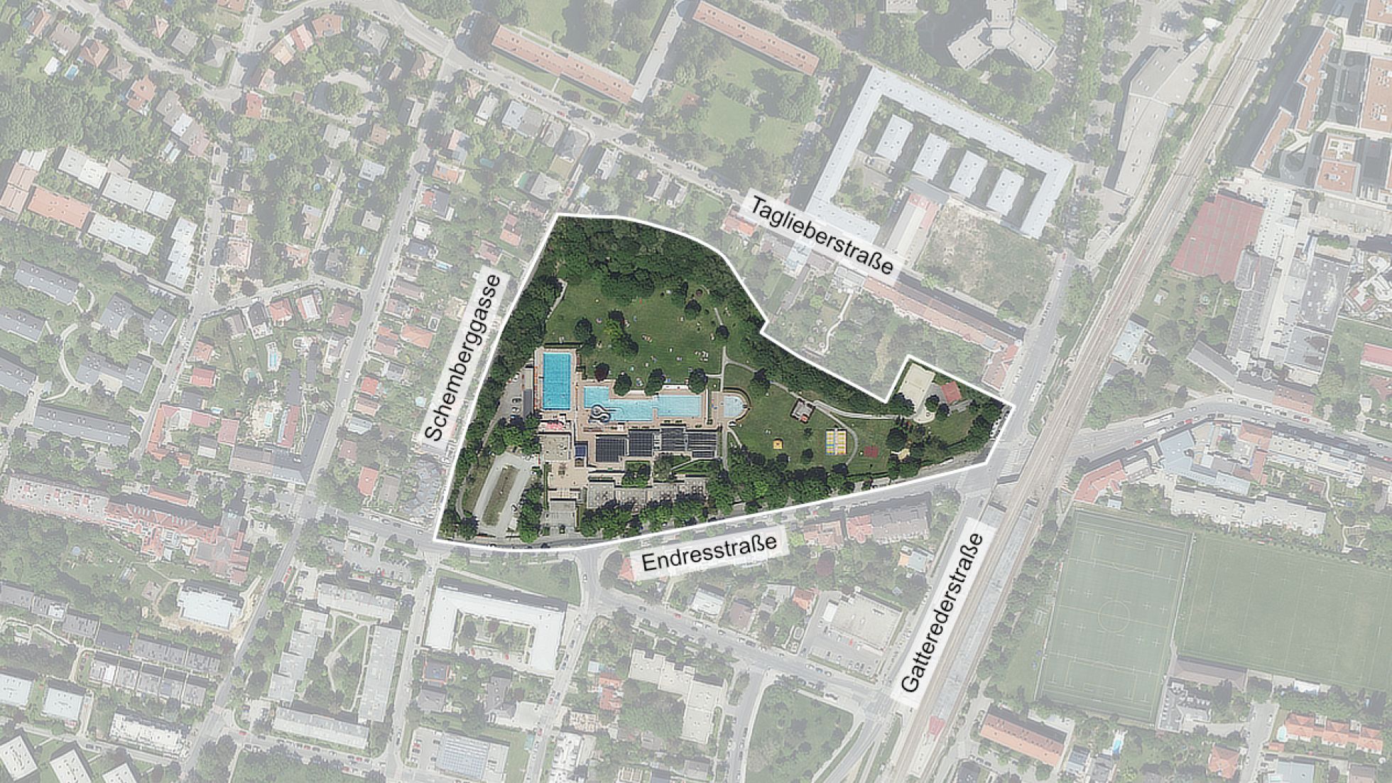 copyright: Stadt Wien/ViennaGIS Luftbild Bearbeitungsgebiet