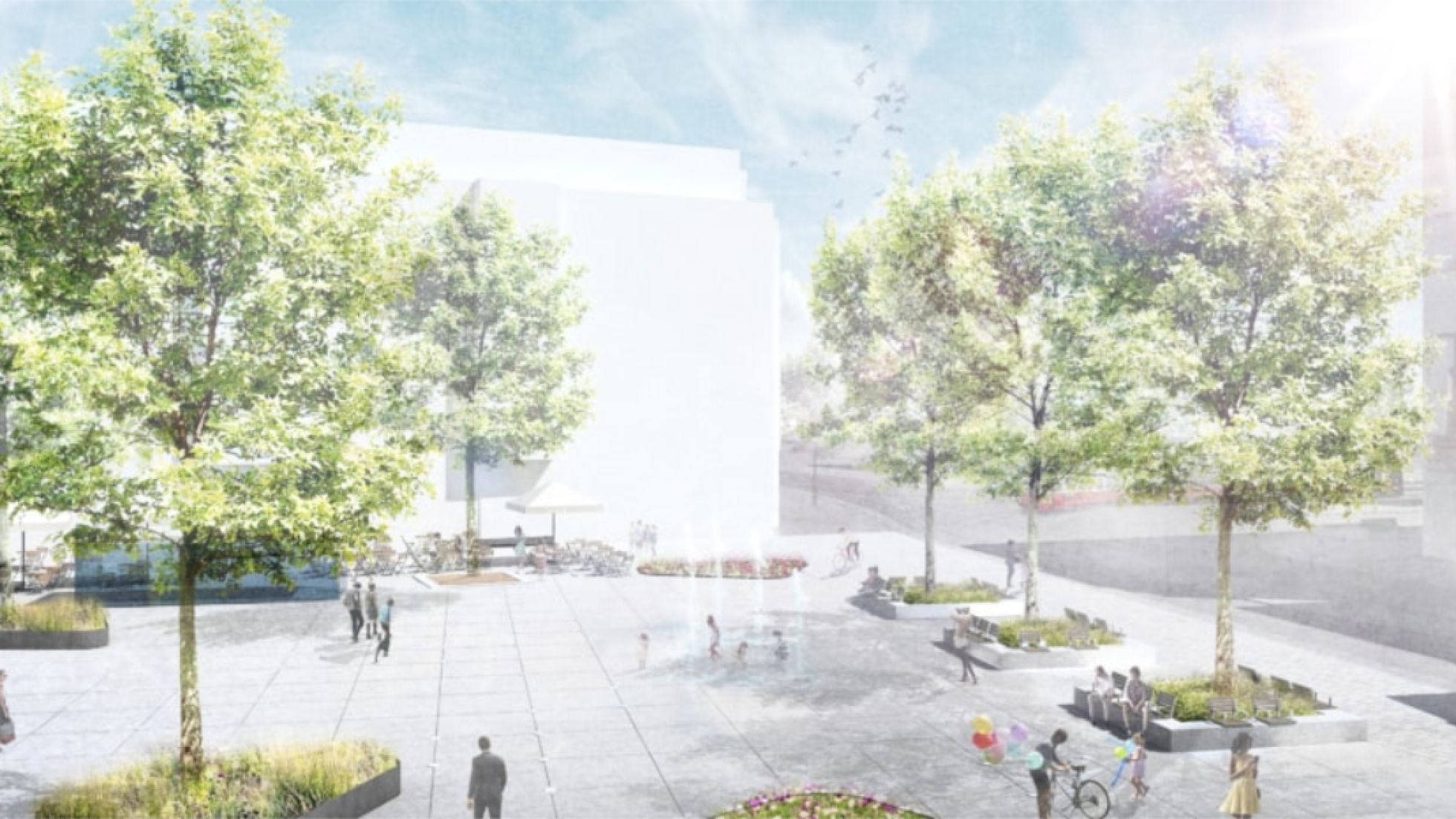 copyright: Carla Lo Landschaftsarchitektur Rednering des umgebauten Pius-Parsch-Platz