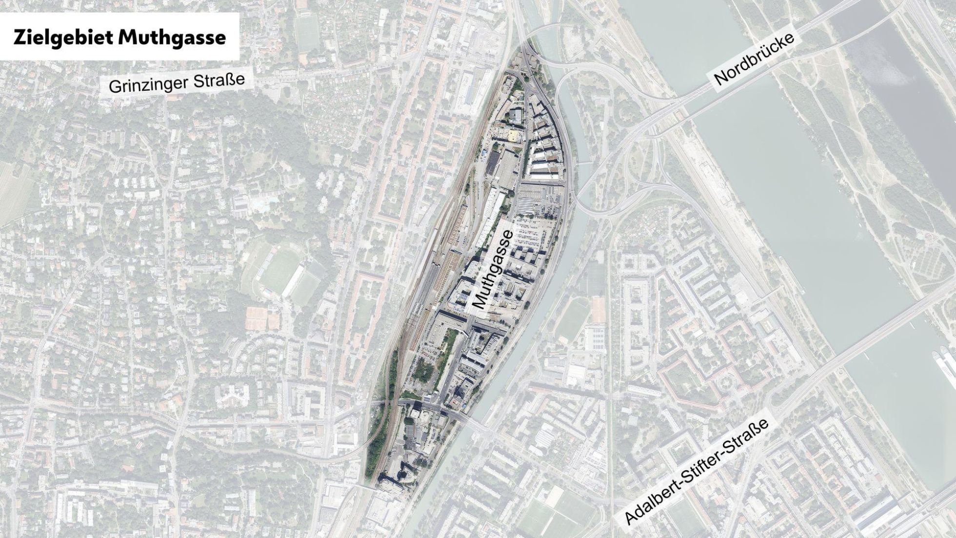 Gebiet im Stadtplan