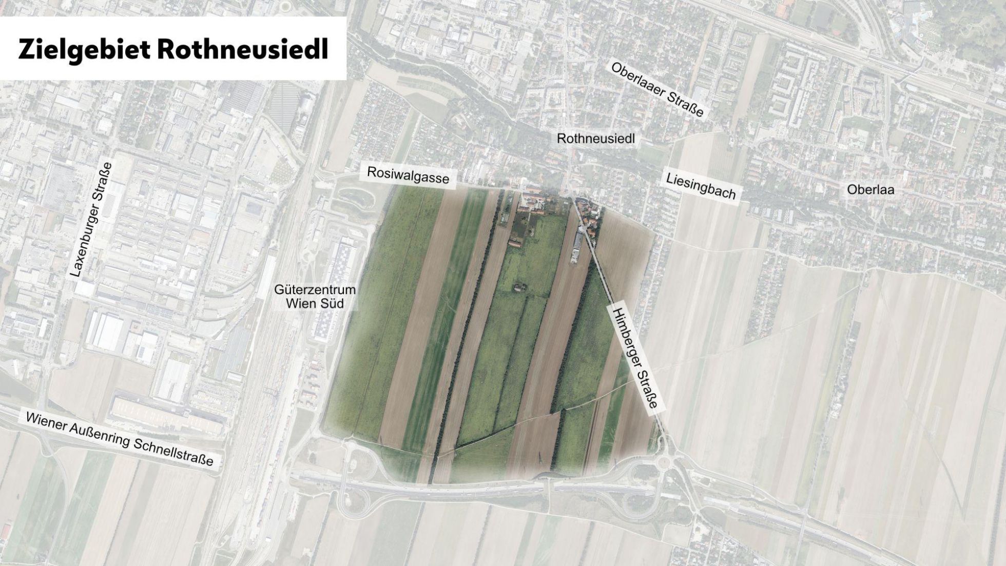 Gebiet im Stadtplan