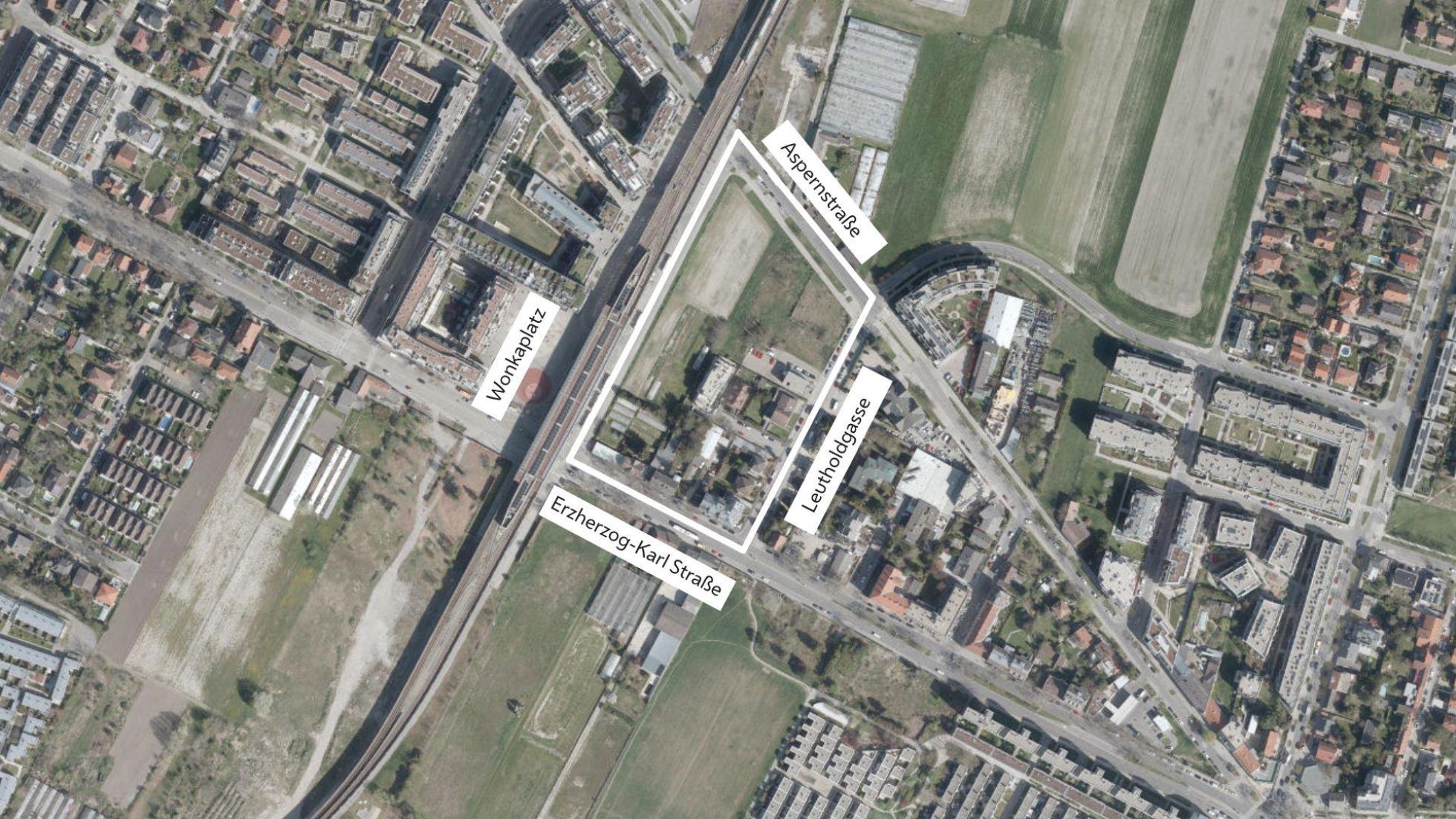 Gebietseingrenzung im Stadtplan