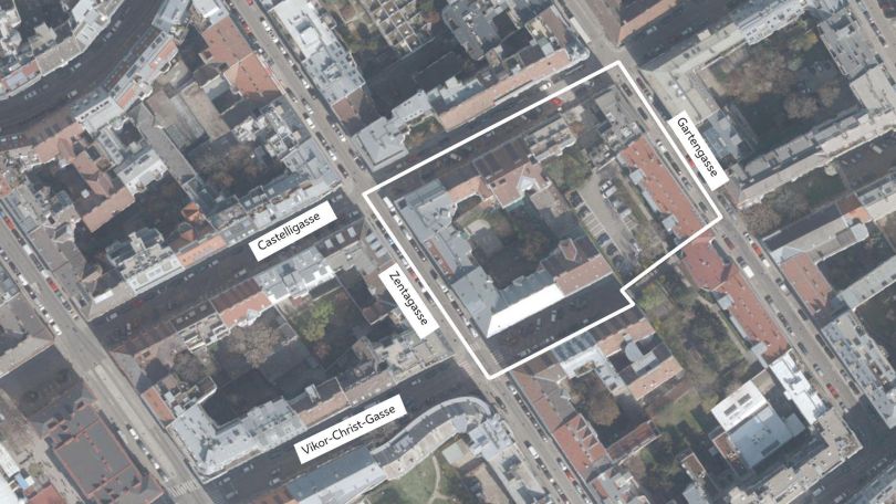 Gebietseingrenzung im Stadtplan