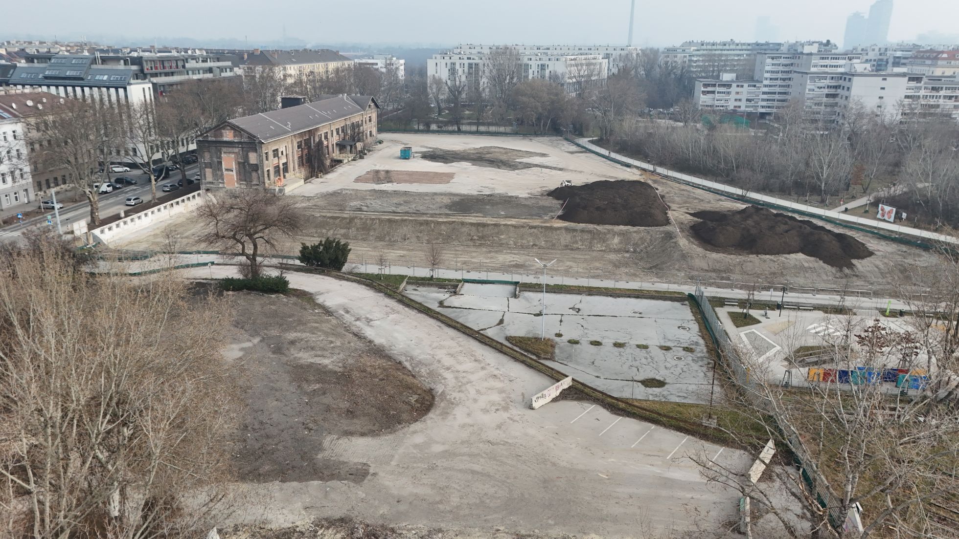 copyright: Stadt Wien Drohnenaufnahme vom Wohnbaufeld