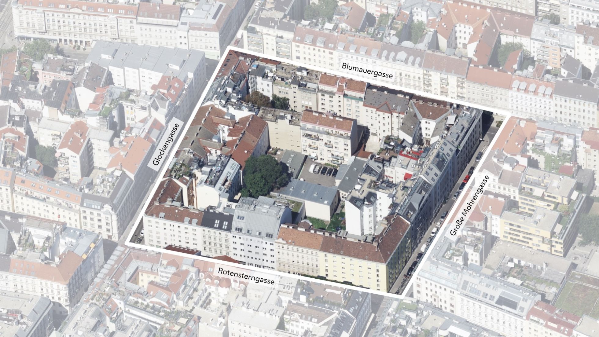 copyright: Stadt Wien/ViennaGIS Stadtplanausschnitt mit Gebietsabgrenzung