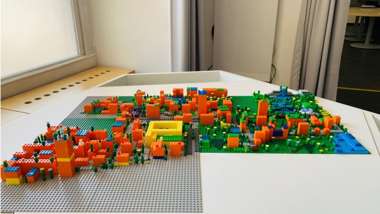 copyright: MA21 - Stadt Wien Bebaute Lego-Platte