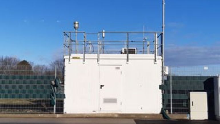 Gebäude der Messstelle Liesing