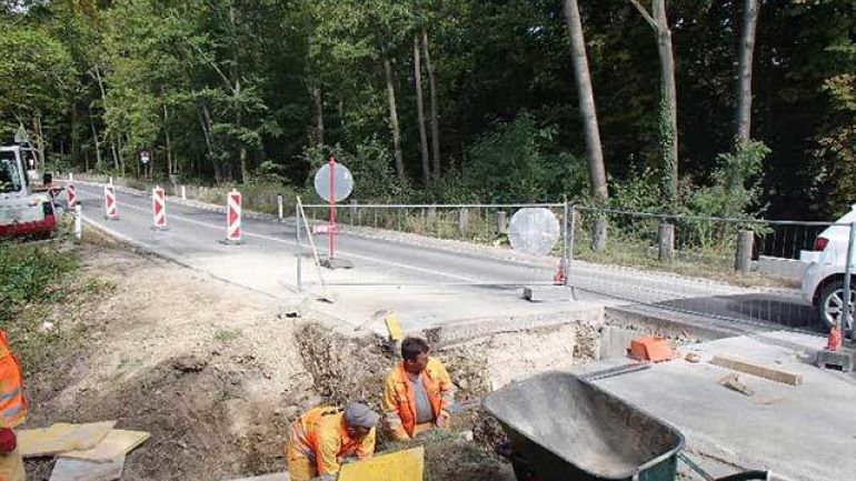 copyright: Jürgen Rienesl, MA 22 Bauarbeiten am Amphibien-Wandertunnel in der Exelbergstraße