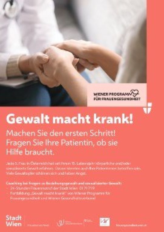 copyright: MA 24 Poster "Gewalt macht krank" für Patientinnen