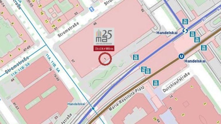 Standort der MA 25 im Stadtplan