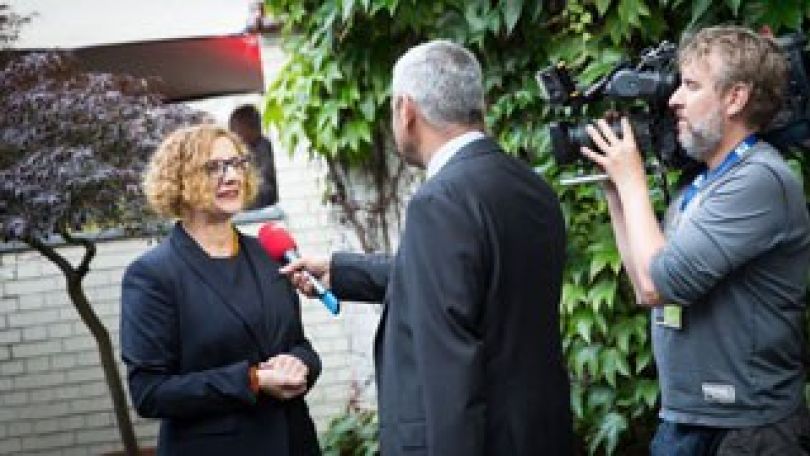 copyright: Wien-Haus/Fred Beard Leiterin des Verbindungsbüros Michaela Kauer im Interview