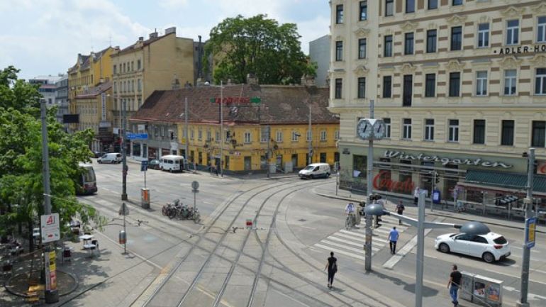 copyright: Karin Kientzl / MA 28 Blick auf den Kreuzungsbereich Lerchenfelder Gürtel - Neulerchenfelder Straße