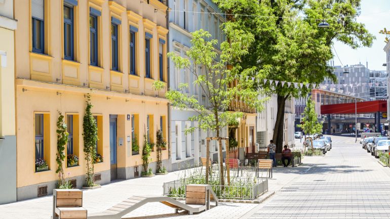 copyright: MA 28/Christian Fürthner Gehsteig ohne Höhenunterschied bzw. Kanten