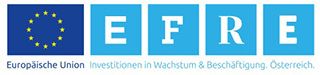copyright: EFRE Logo mit Aufschrift "EFRE - Europäische Union - Investitionen in Wachstum & Beschäftigung Österreich"