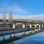 copyright: Stadt Wien - Brückenbau und Grundbau Straße auf Pfählen, daneben die Donau
