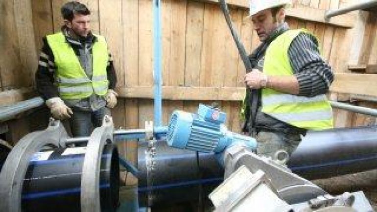 Verlegung eines neuen Rohres