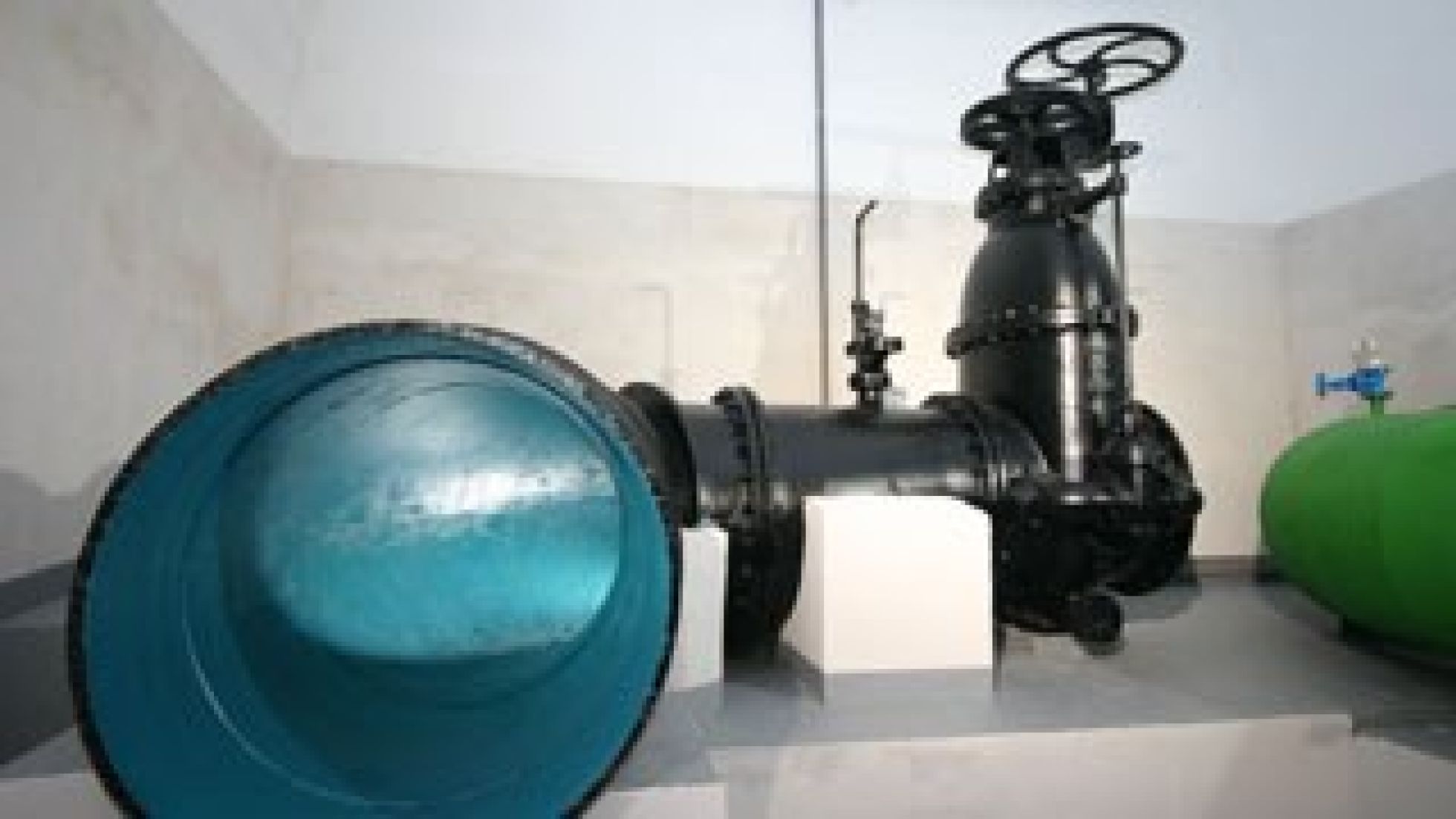 Stillgelegter Schieber, der als Schaumodell erhalten bleibt