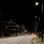 Straße in der Seestadt bei Nacht, LED-Leuchten