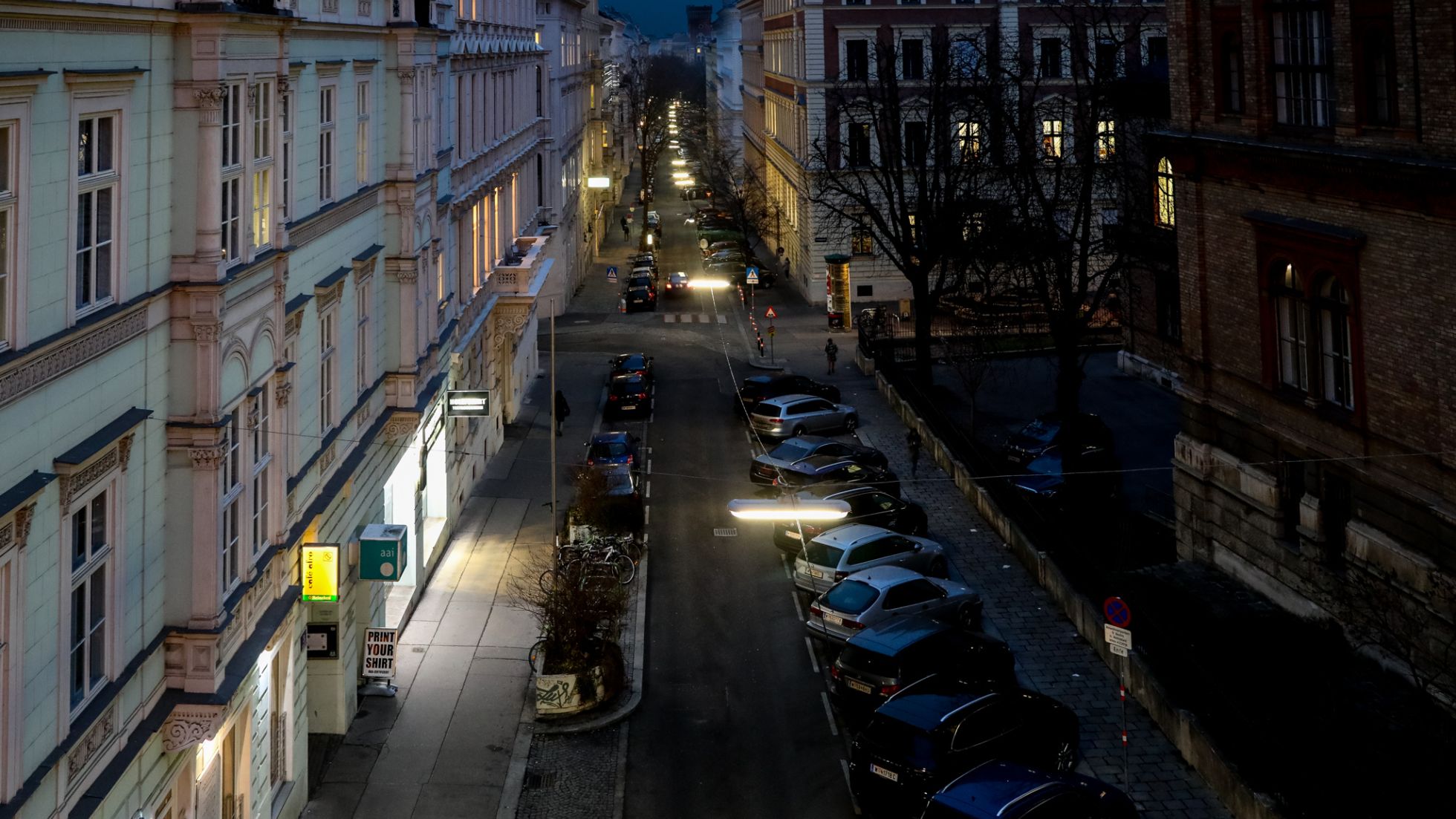 copyright: Wien leuchtet/Christian Fürthner Beleuchtete Straße