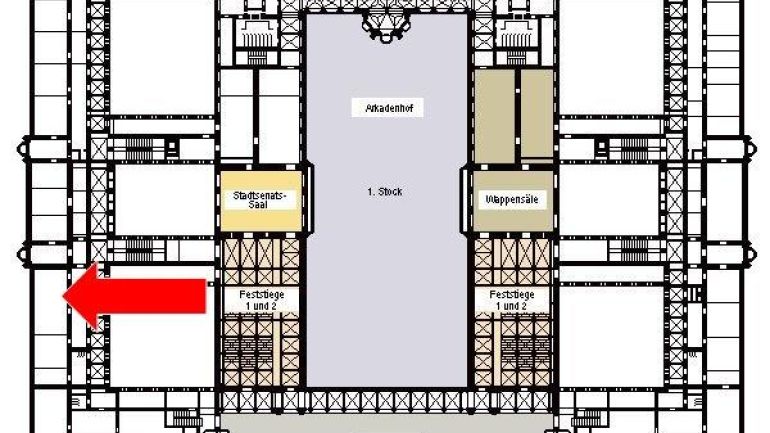 Grundriss des Wiener Rathauses