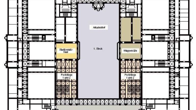 Grundriss des Wiener Rathauses