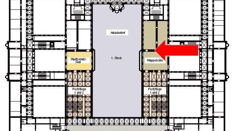 Grundriss des Wiener Rathauses