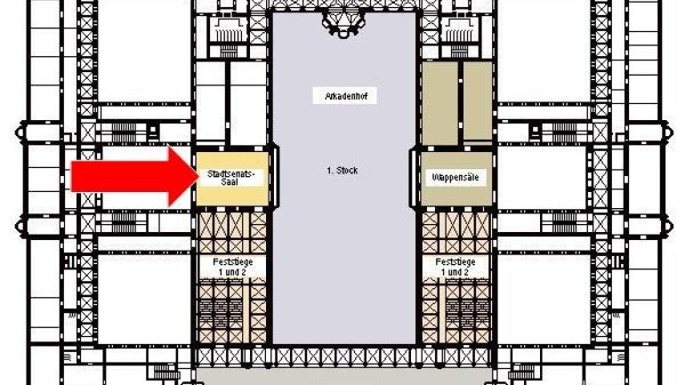 Grundriss des Wiener Rathauses