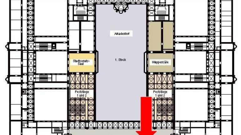 copyright: media wien Grundriss des Wiener Rathauses