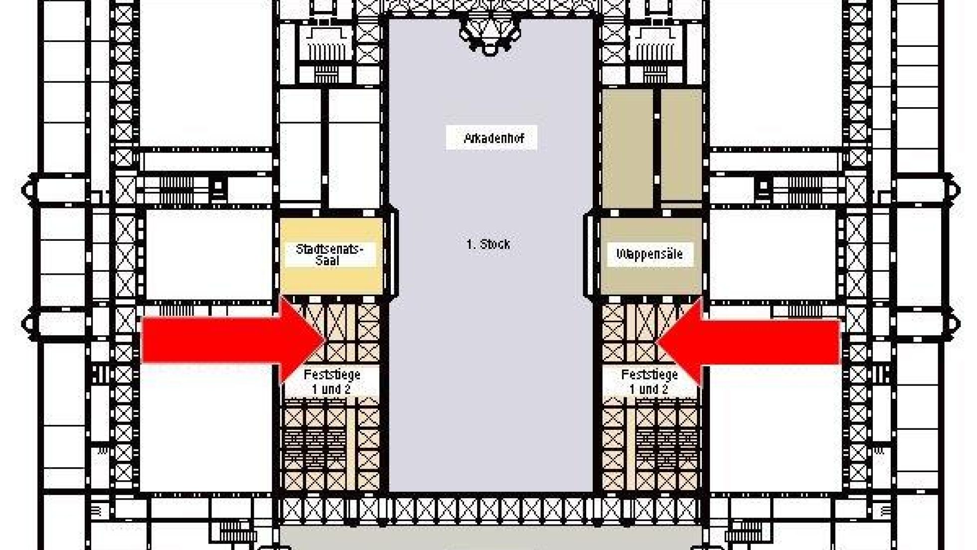 Grundriss des Wiener Rathauses