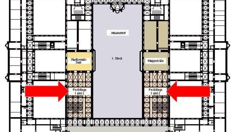 Grundriss des Wiener Rathauses