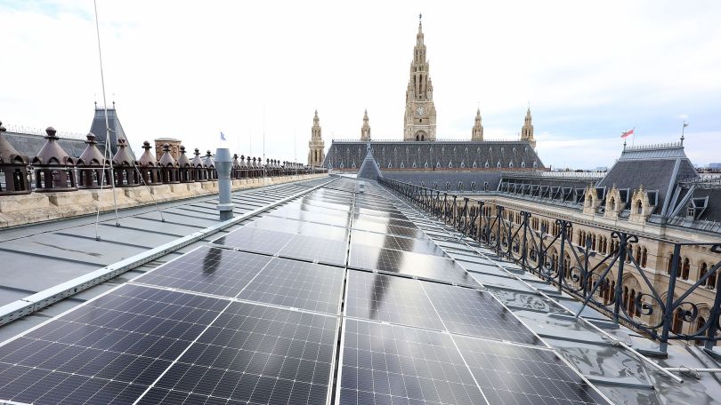 Photovoltaikanlage auf Wiener Rathaus