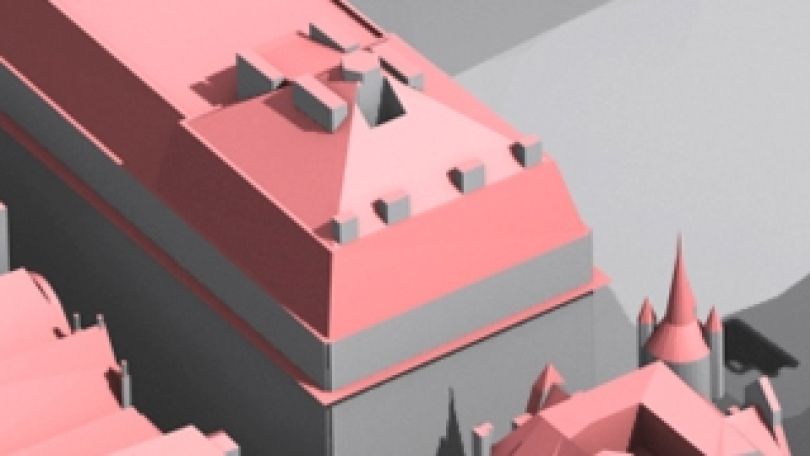 Dachansicht eines detaillierten Dachmodells