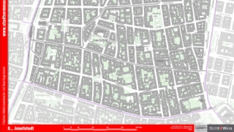 Beispiel für einen Bezirksplan auf Grundlage der Flächen-Mehrzweckkarte