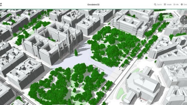 Ausschnitt aus Stadtplan 3D für Wien