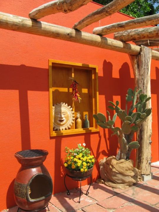 Hazienda im mexikanischen Garten