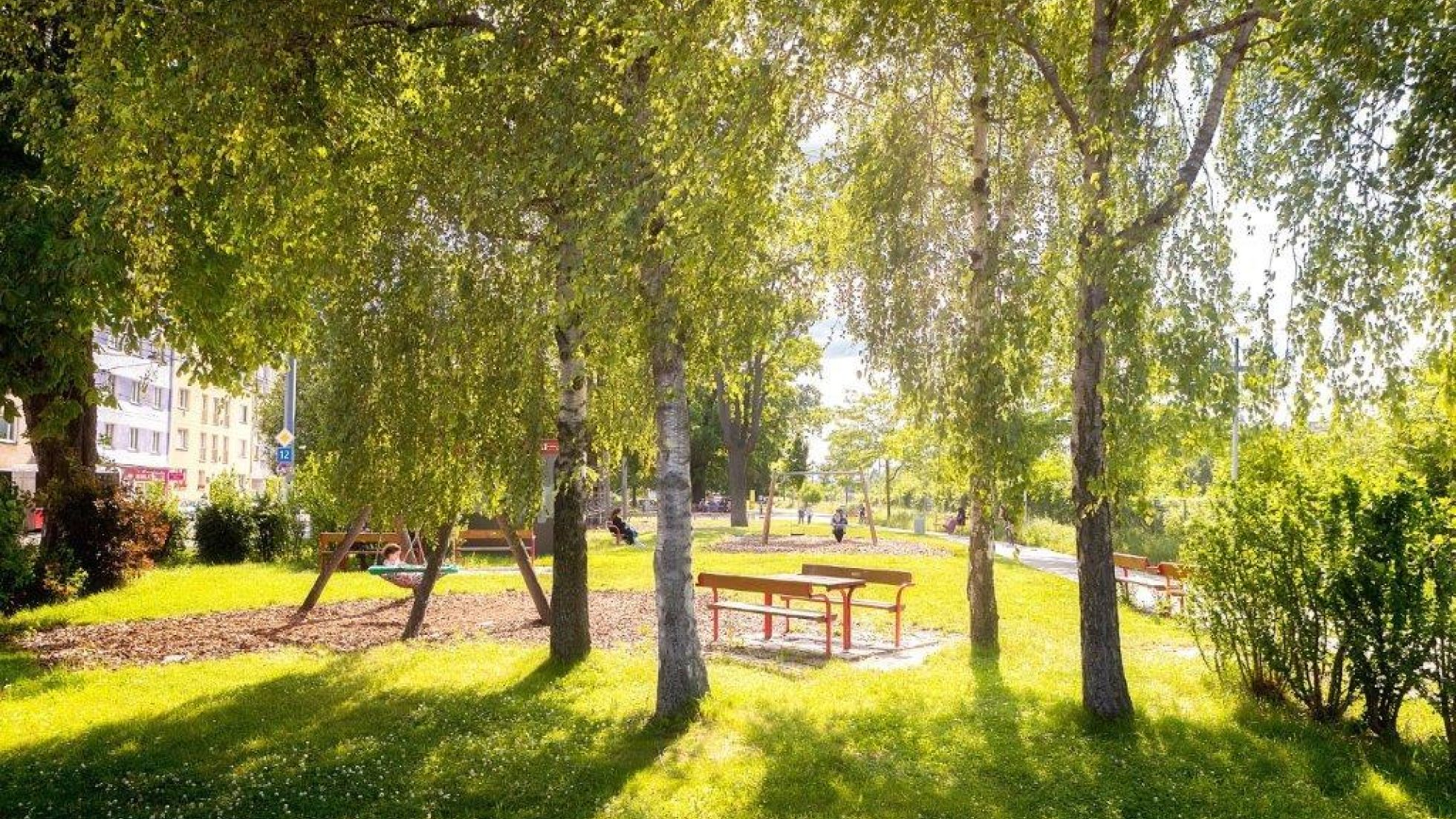 copyright: Wiener Stadtgärten/Houdek Wiese in einem Park mit Bäumen