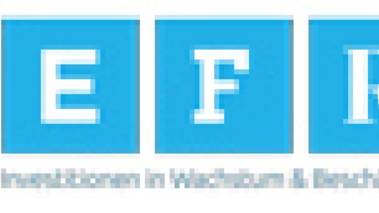 Logo des Europäischen Fonds für regionale Entwicklung mit Aufschrift "EFRE"