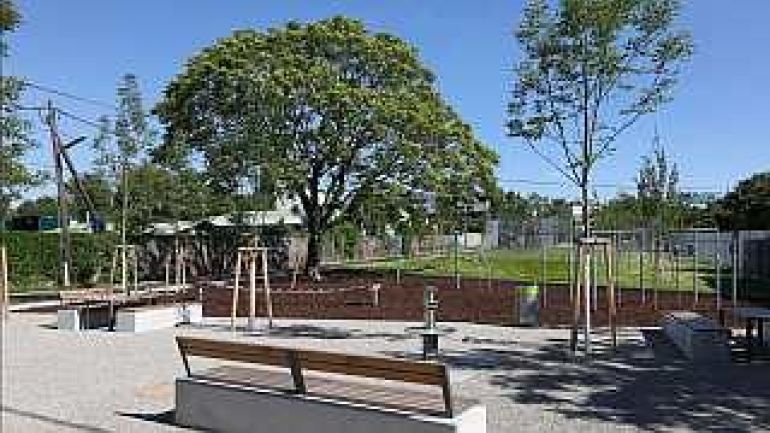 Spielgeräte und Sportgeräte im Park