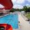 Sportbecken und Rutsche im Kongreßbad von oben