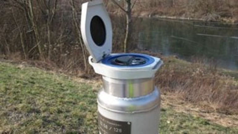 copyright: MA 45 - Wiener Gewässer Graue kegelförmige Vorrichtung zur Messung von Grundwasser