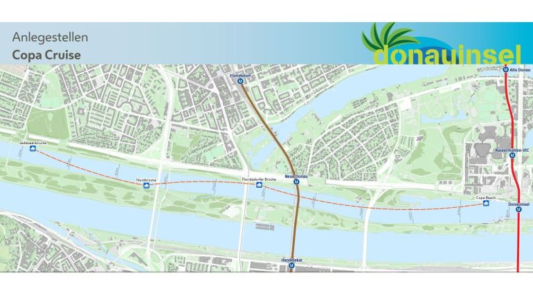 Anlegestellen der Fähre Copa Cruise