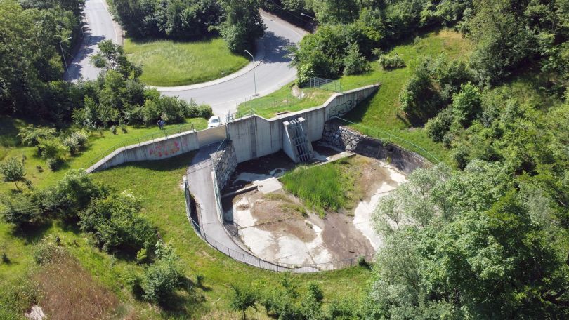 copyright: WLV Rückhaltebecken am Nesselbach aus der Luft aufgenommen