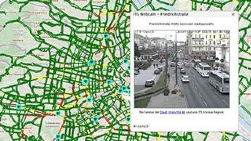 Webcam zur aktuellen Verkehrslage im Bereich Friedrichstraße auf Höhe der Wiener Secession