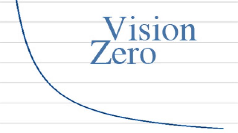 copyright: MA 46 Grafische Darstellung: nach unten führende Kurve als Darstellung der "Vision Zero", nämlich keine Unfalltoten im Wiener Straßenverkehr