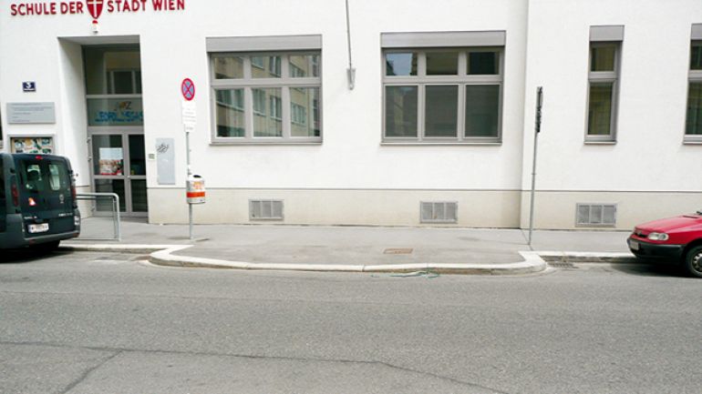 copyright: AUVA Kreuzungsbereich Leopoldsgasse - Nestroygasse