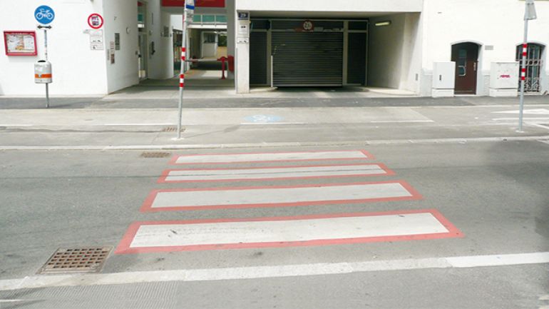 copyright: AUVA Kreuzungsbereich Rembrandtstraße - Krafftgasse