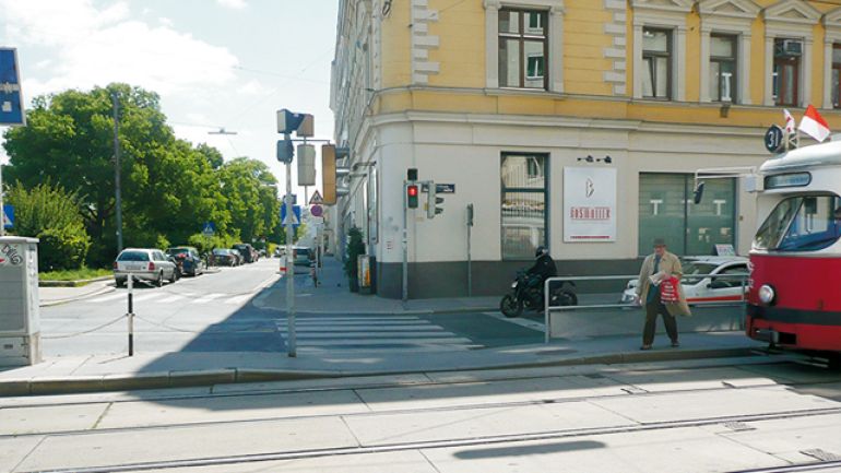 Kreuzungsbereich Obere Augartenstraße - Untere Augartenstraße