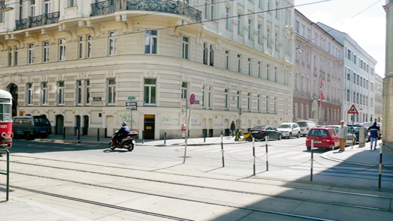 Kreuzungsbereich Untere Augartenstraße - Leopoldsgasse