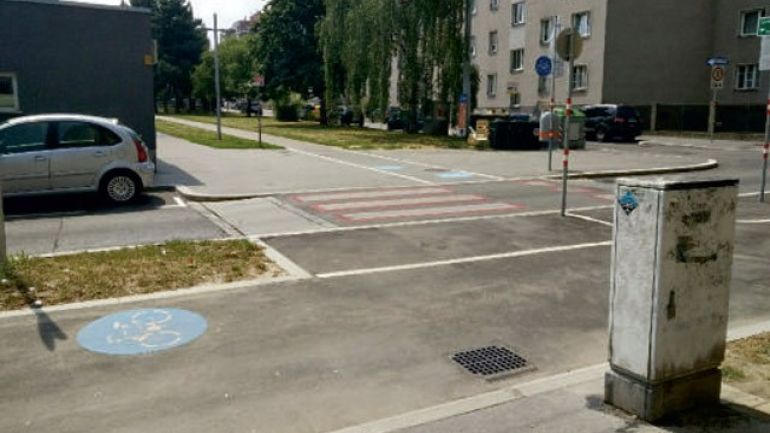 copyright: AUVA Kreuzungsbereich Kennergasse - Bürgergasse