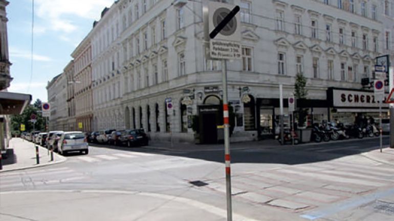copyright: AUVA Kreuzungsbereich Rötzergasse - Kalvarienberggasse